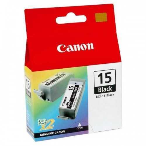 CANON BCI-15 Noir Pack de 2 Cartouches d'encre d'origine